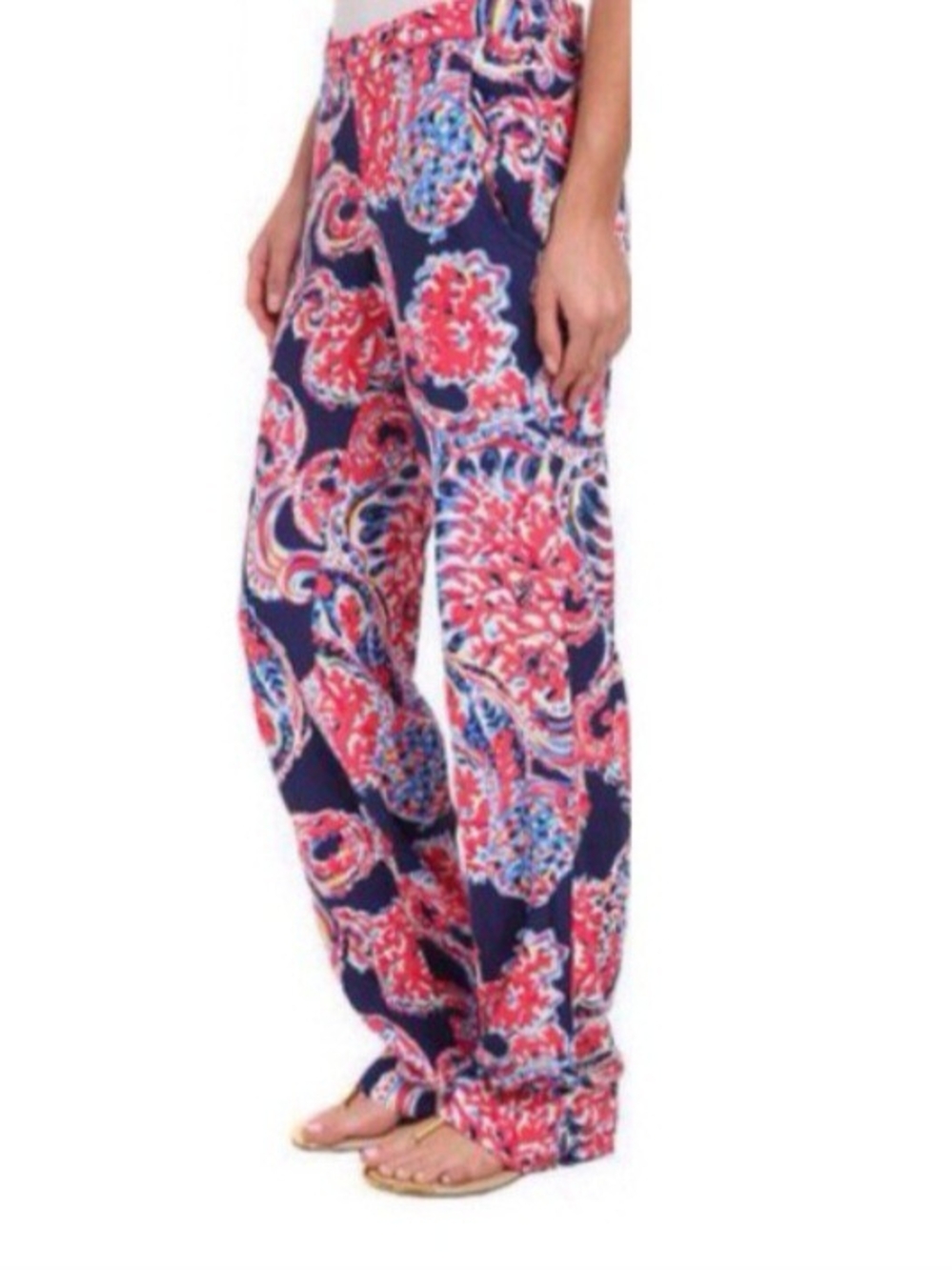 Lilly Pulitzer Cambridge For The Halibut Palazzo Pants size Large